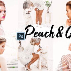 09 Peach & Gold Photoshop Actions ACR