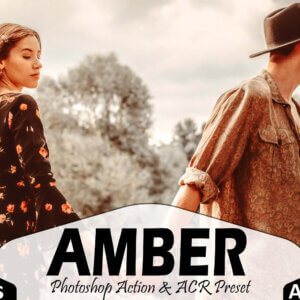 10 Amber Photoshop Actions Preset