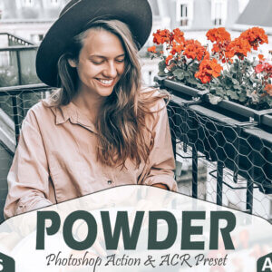 10 Powder Photoshop Actions ACR Presets