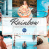 11 rainbow photoshop actions acr lut - ByPresets