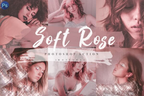 14 soft rose photoshop actions - ByPresets