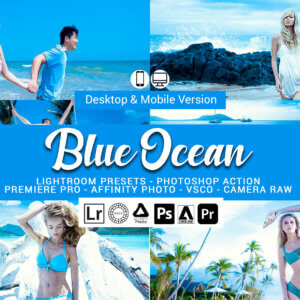 20 Blue Ocean Presets Photoshop Actions