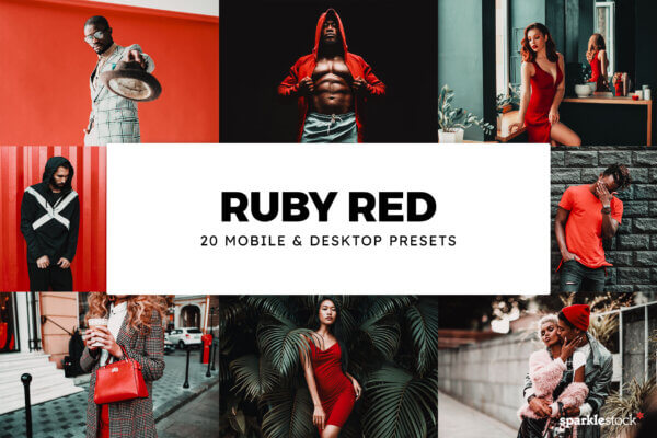 20 ruby red lightroom presets - ByPresets