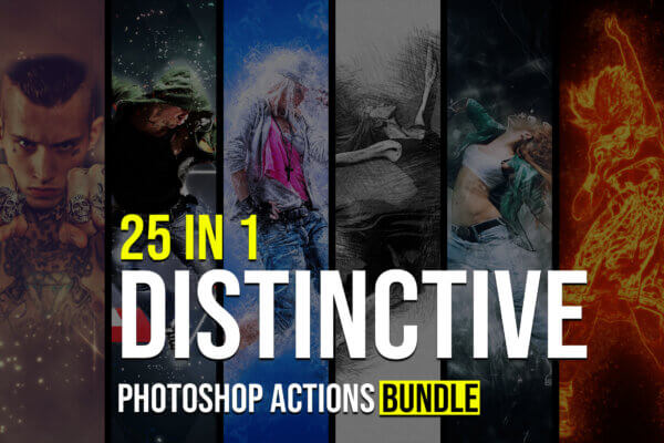 25 in 1 distinctive photoshop actions - ByPresets