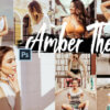 5 amber photoshop actions acr and lut - ByPresets