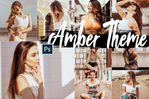 5 amber photoshop actions acr and lut scaled - ByPresets