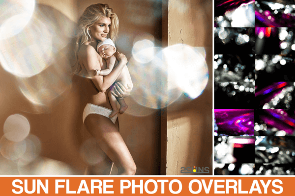 50 sun flare photo overlays photoshop - ByPresets