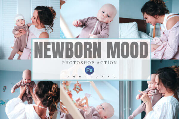 6 newborn mood photoshop actions - ByPresets