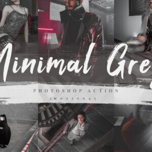 7 Minimal Grey Photoshop Actions ACR LUT