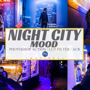 7 Night City Mood Photoshop Actions ACR