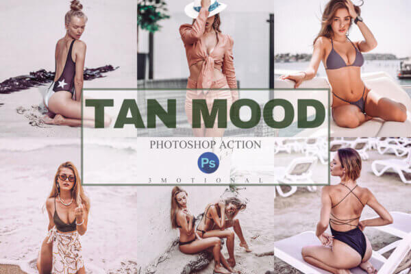 9 tan mood photoshop actions acr lut - ByPresets