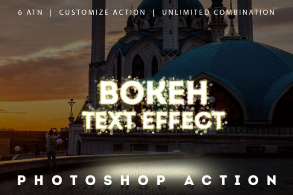 bokeh text effect photoshop actions - ByPresets