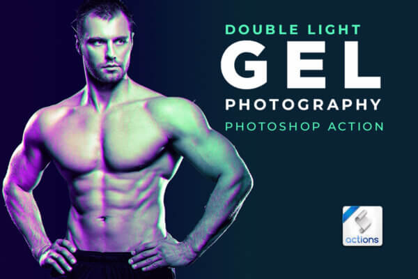 dual lighting gel photoshop action - ByPresets