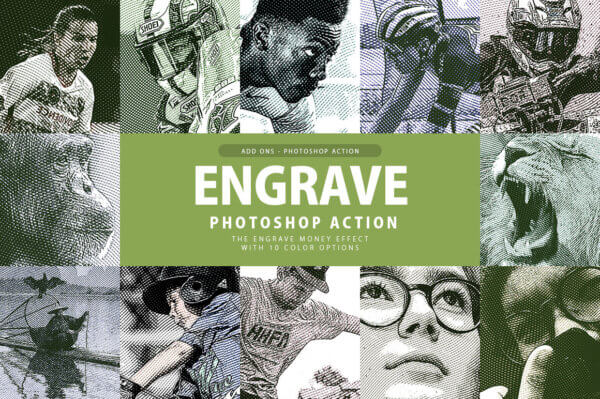 engrave photoshop action - ByPresets