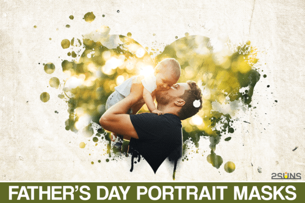 fathers day watercolor masks - ByPresets