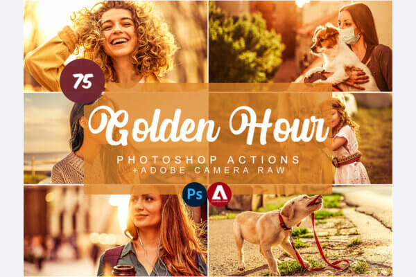 golden hour effect photoshop actions - ByPresets