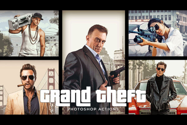 grand theft photoshop actions - ByPresets