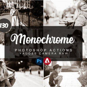 Monochrome Photoshop Actions