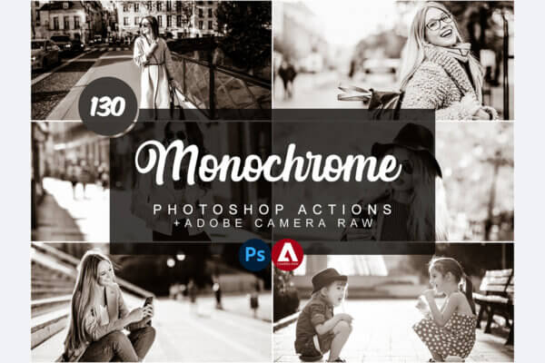 monochrome photoshop actions 1 - ByPresets