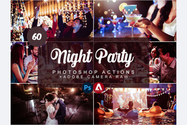 night party photoshop actions - ByPresets