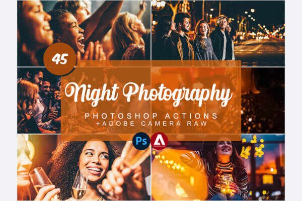 night photography photoshop actions - ByPresets