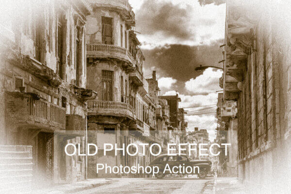 old photo effect photoshop action - ByPresets