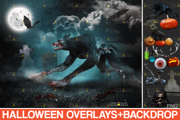 photoshop overlay halloween backdrop - ByPresets