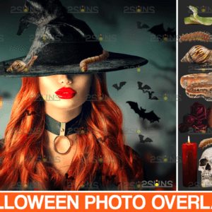 Photoshop overlay & Halloween clipart