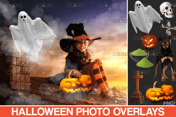 photoshop overlay halloween clipart v14 - ByPresets