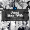 potrait bw mobile and desktop presets - ByPresets