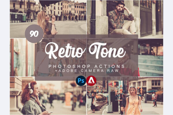 retro tone photoshop actions - ByPresets