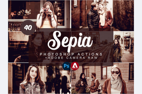 sepia photoshop actions - ByPresets