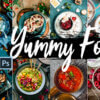 yummy food theme color grading ps action - ByPresets