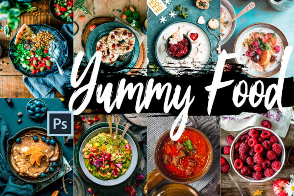 yummy food theme color grading ps action scaled - ByPresets